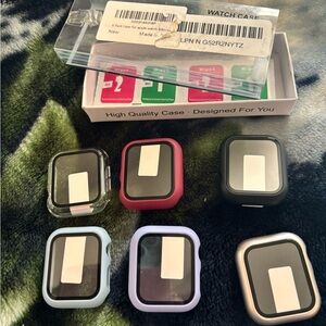 Apple Smartwatch Case Set - Black, Red, Clear, Blue, Purple, Gold